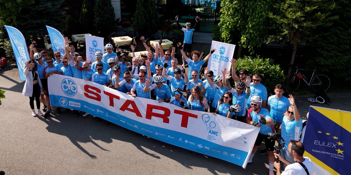 Day 1️⃣ of Cycle Kosovo for Children successfully concluded! 
👏 Yesterday the participants rode 122 Km, reaching Istog/Istok.  
Keep on and inspire change!