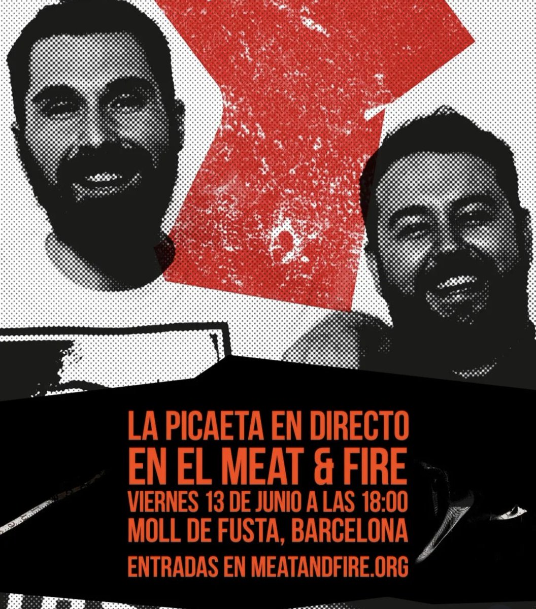 LA PICAETA ON TOUR 🔥

Chavalada! Hoy estaremos a las 18:00 haciendo un directo en MEST&amp;FIRE, en Barcelona.

Por si os queréis venir, podéis pillar las entradas en meatandfire.org. Habrá parrilas, bebercio y showcookings!!