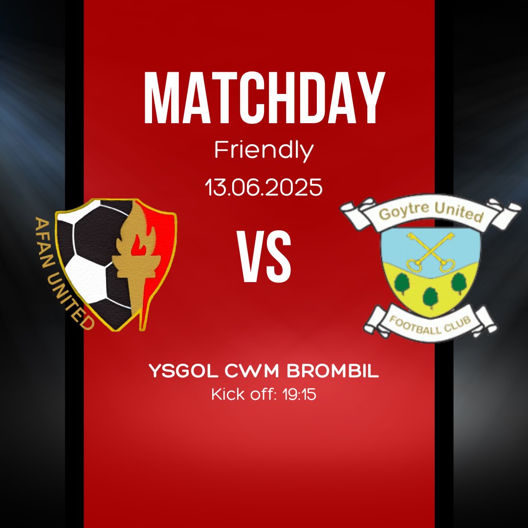We kick off our first pre season fixture this evening playing <a href="/GoytreUtd/">Goytre Utd Official®</a> at Cwm Brombil 3G ⚽️