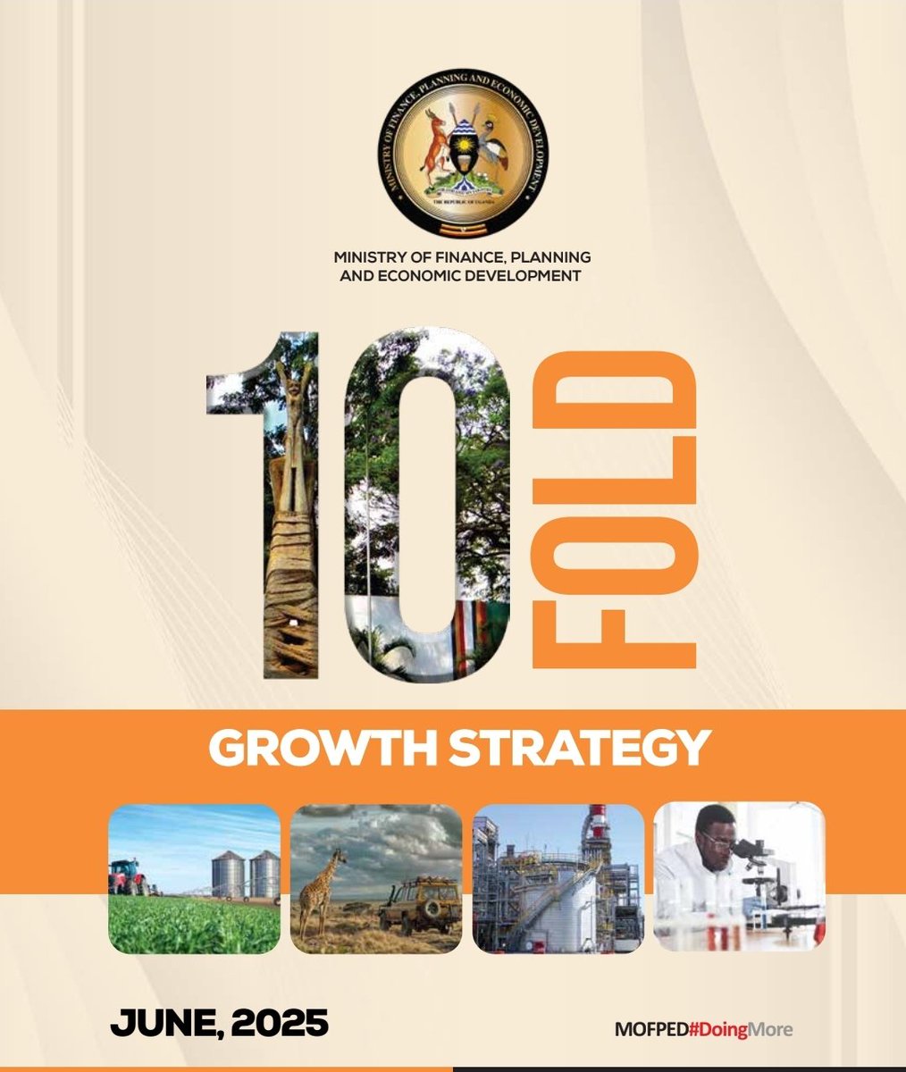 Ministry of Finance (@mofpedu) on Twitter photo TENFOLD GROWTH STRATEGY:
Here is the strategy to grow Uganda's economy tenfold.
Remember,we are on a mission to build a 500 billion dollar economy by 2040 and this is achievable.
Follow the link👇👇
finance.go.ug/sites/default/…
#TenfoldGrowth TENFOLD GROWTH STRATEGY:
Here is the strategy to grow Uganda's economy tenfold.
Remember,we are on a mission to build a 500 billion dollar economy by 2040 and this is achievable.
Follow the link👇👇
finance.go.ug/sites/default/…
#TenfoldGrowth