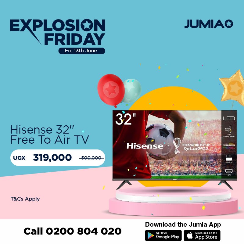Jumia_UG's tweet photo. ๐ฅ BOOM! It's Jumia Explosion Friday! Massive deals going live TODAY โ are you ready to save big? ๐ฅ๐
โก๏ธ https://t.co/IOqKhn08ci
#ExplosionFriday #JumiaDeals https://t.co/9AwAlZlIad