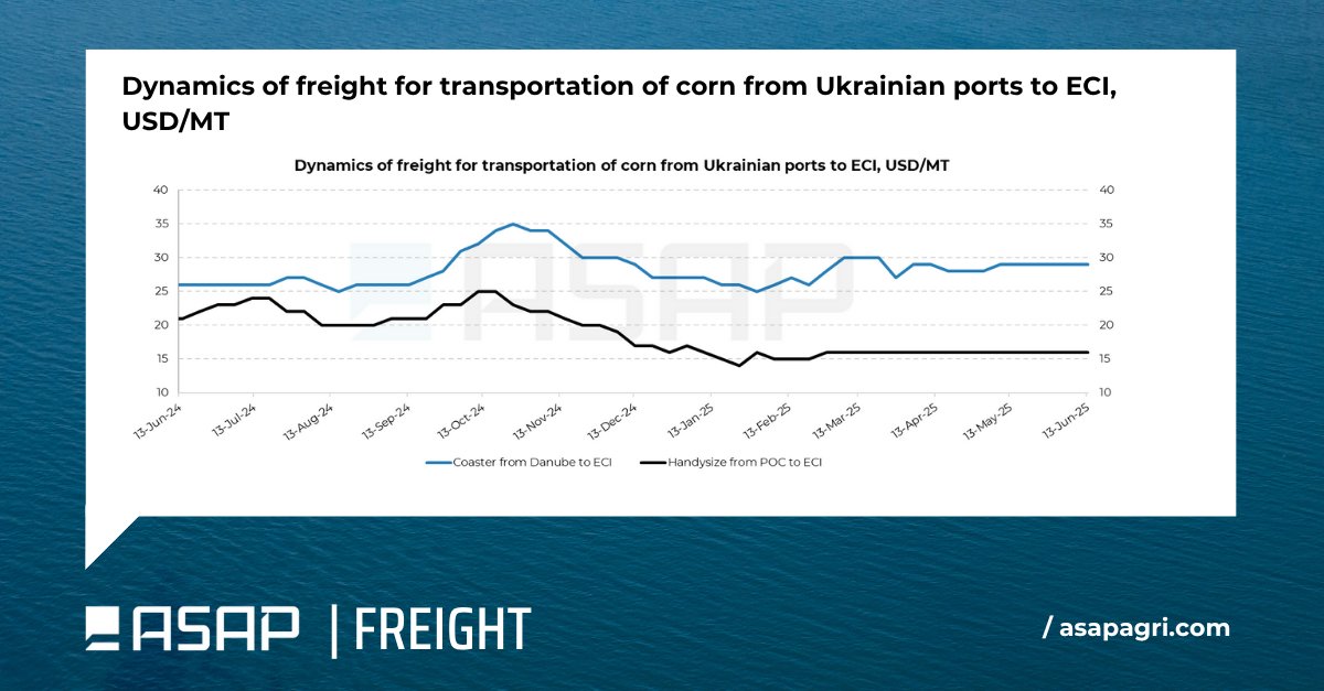 🛳Freight from Ukraine: rates hold predominantly steady with some negative adjustments on specific routes – ASAP Agri

No major shifts have been observed on the Black Sea freight market approaching mid-June. Owners continue to firmly stand their ground, trying to avoid further