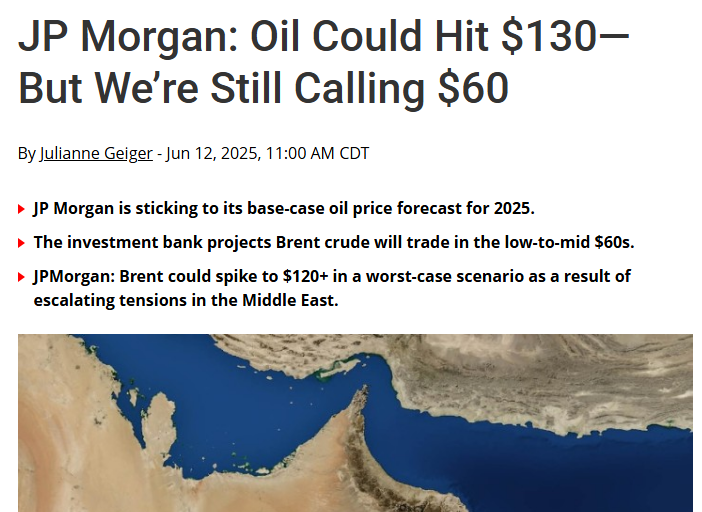 Crude Oil could soar to $130 in a "worst-case" scenario, warns JP Morgan 🚨🚨🚨