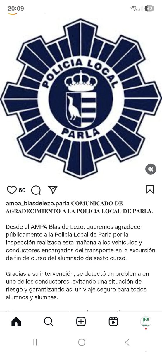Policía Local de Parla (@policiaparla) on Twitter photo Gracias AMPA <a href="/BlasParla/">AMPABlasDeLezoParla</a> por este reconocimiento público de una labor que hacemos siempre con la mayor vocación de servicio hacia los vecinos y vecinas de #Parla
#ProtegerYServir Gracias AMPA <a href="/BlasParla/">AMPABlasDeLezoParla</a> por este reconocimiento público de una labor que hacemos siempre con la mayor vocación de servicio hacia los vecinos y vecinas de #Parla
#ProtegerYServir