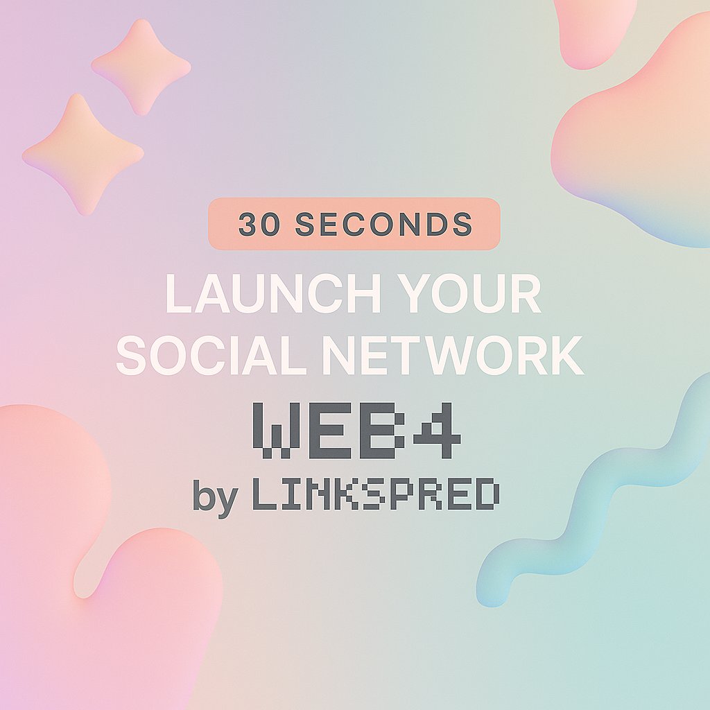 linkspreed's tweet photo. ๐ Launch your social network in just 30 seconds with Web4 by Linkspreed! ๐คฏ Build your community faster and easier than ever. โจ๐
#Web4 #Linkspreed #SocialNetwork #CommunityBuilding #30SecondsLaunch https://t.co/OT2E5DxpbM