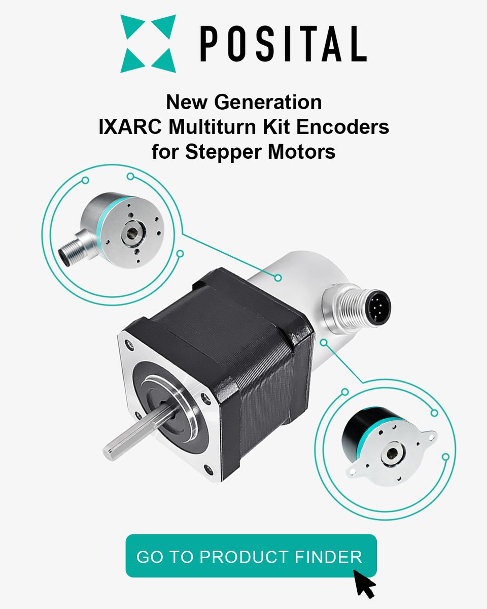 New Generation IXARC Multiturn Kit Encoders for Stepper Motors
Built on TMR technology, IXARC modular encoders offer 18-bit resolution and multiturn variants with self-powered counting via ASIC and Wiegand sensors—no gears or batteries needed! 
More👉shorturl.at/JYRQf