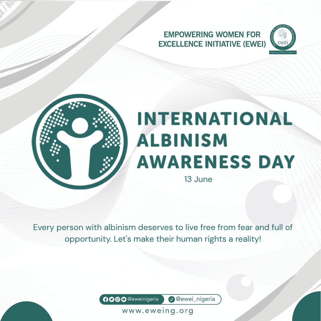 It's time to end the discrimination and ensure their safety and well-being. Stand in solidarity. Demand protection. Advocate for access to care. Every person with albinism deserves to live free from fear and full of opportunity. 

#albinismawareness #albinismisbeautiful❤️