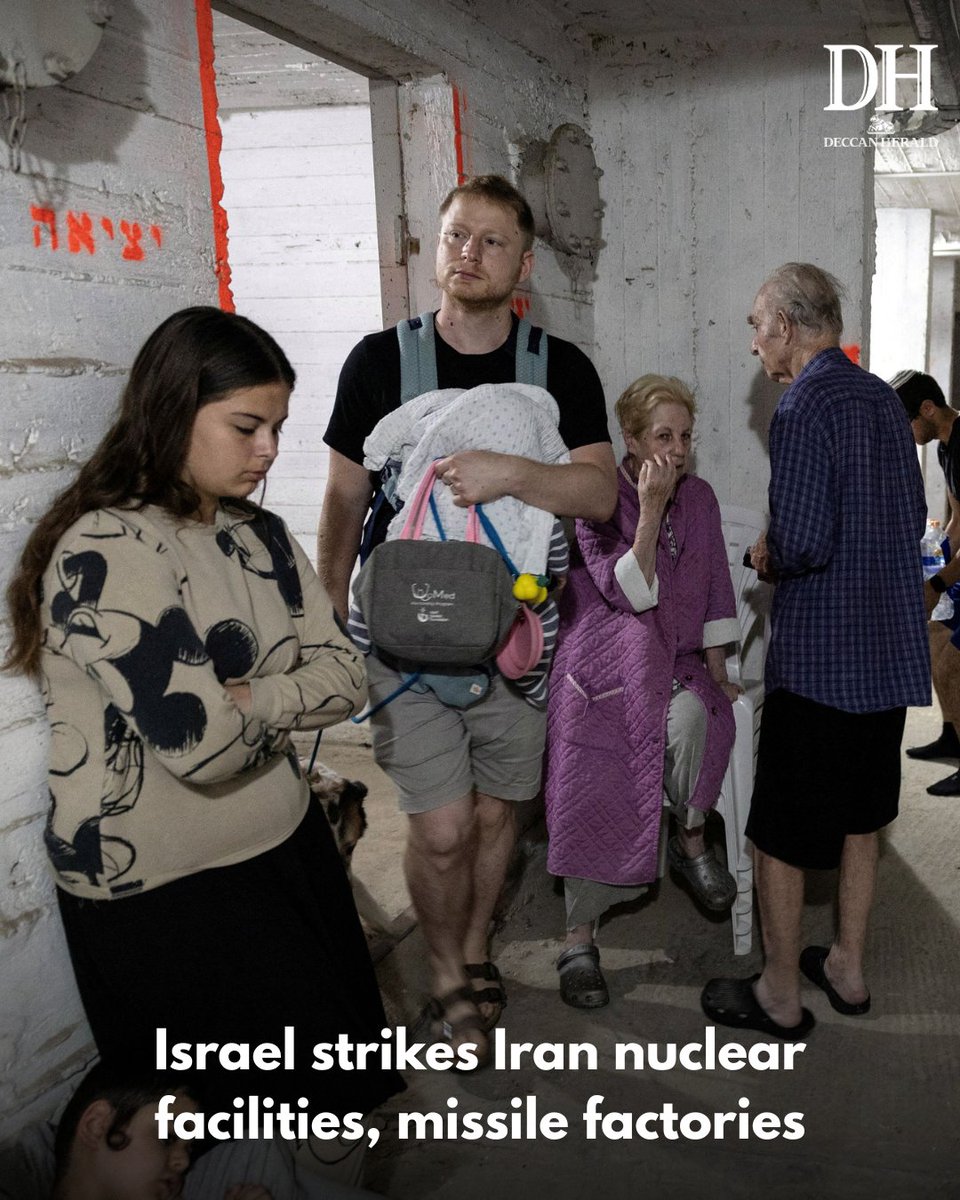 DeccanHerald's tweet image. #Israel said it targeted #Iran's #nuclearfacilities, #ballisticmissilefactories and #militarycommanders on Friday at the start of what it warned would be a prolonged operation to prevent #Tehran from building an #atomicweapon.

ow.ly/8A5X50W8O8X