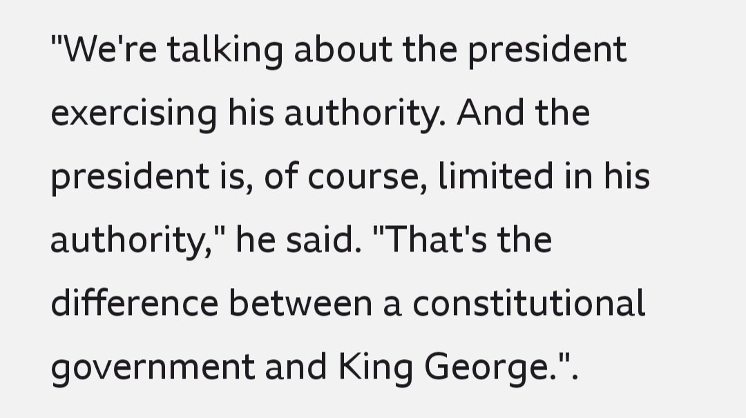 From the BBC report, words of Judge Breyer on the legality or otherwise of President Trump deploying the National Guard  in California.

King George III and his loyal subjects in 1776 would be startled to hear that he was not a constitutional monarch with very limited powers.