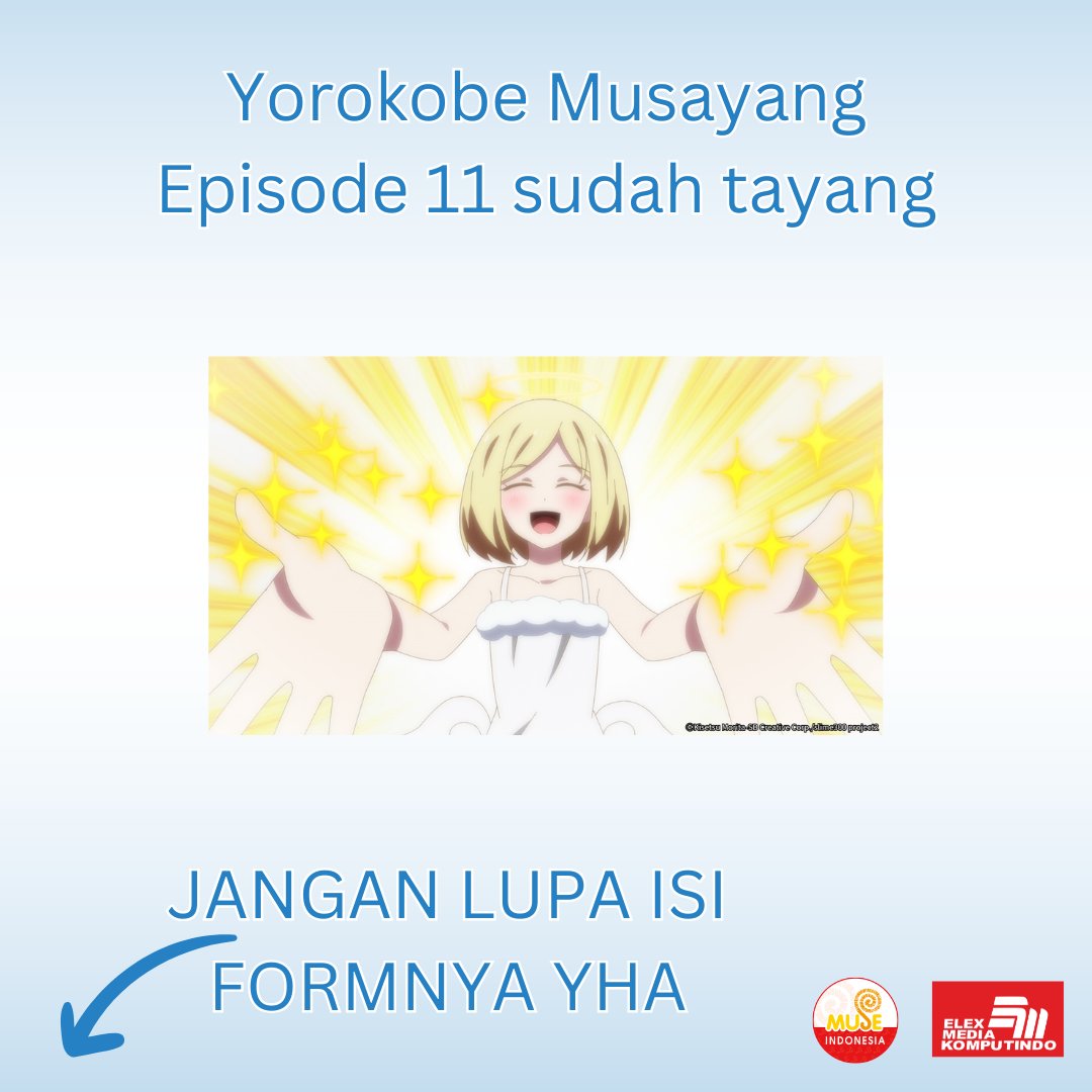 muse_indonesia's tweet photo. Yorokobe Musayang.
https://t.co/oRlVDaIRf0
#スライム倒して300年 #Slime #Slime300 #anime #manga #muse #elex https://t.co/B0DwVkNRLD