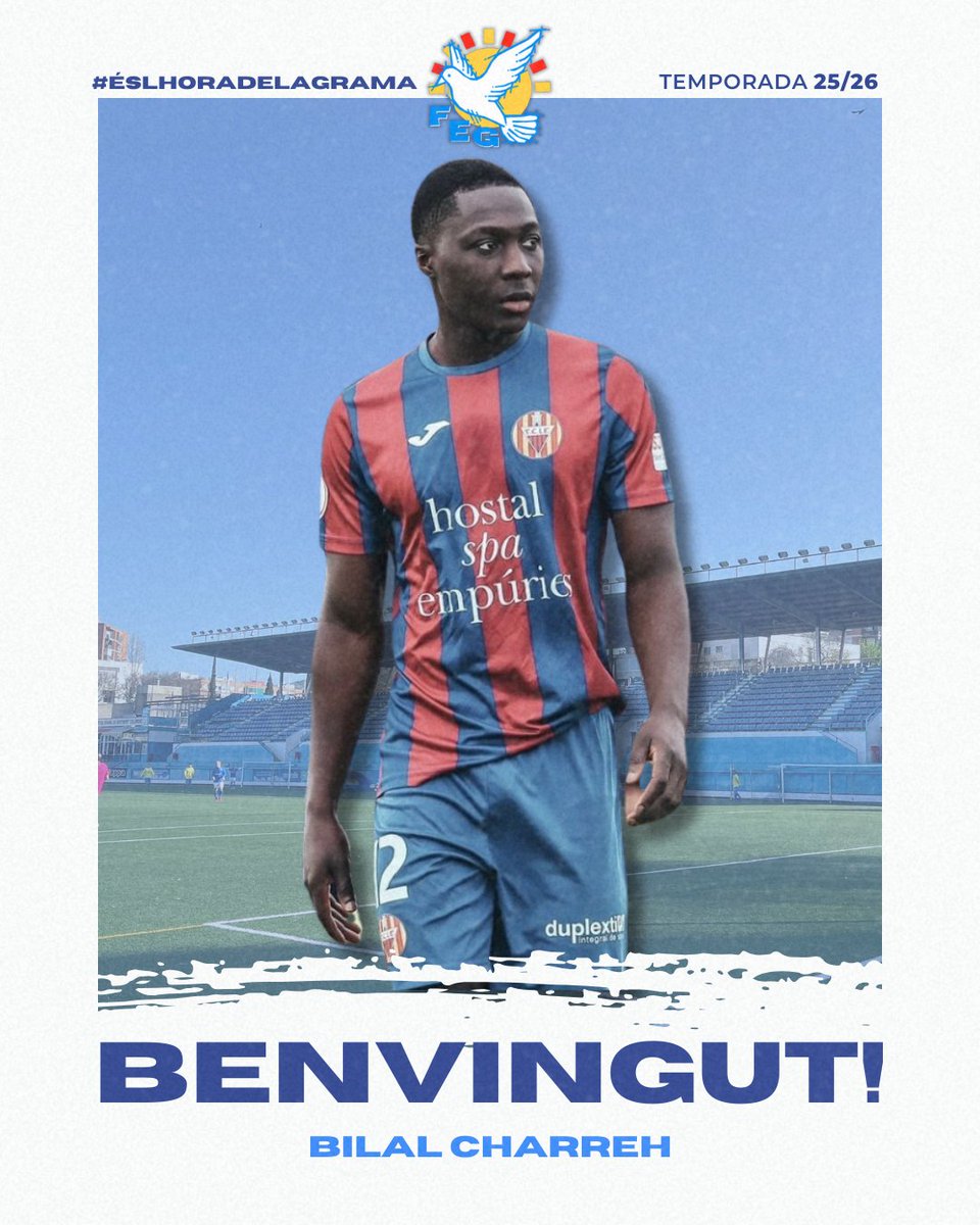 Fundació Esportiva Grama (@fundaciograma) on Twitter photo 🫡 Bilal, nou jugador de la Grama!
⚡️ L’extrem arriba procedent del @FCLEscala per sumar desequilibri, velocitat i ambició a l’atac colomenc.
👋 Benvingut a la <a href="/FundacioGrama/">Fundació Esportiva Grama</a>, Bilal!
💙 #ÉsLHoraDeLaGrama 🫡 Bilal, nou jugador de la Grama!
⚡️ L’extrem arriba procedent del @FCLEscala per sumar desequilibri, velocitat i ambició a l’atac colomenc.
👋 Benvingut a la <a href="/FundacioGrama/">Fundació Esportiva Grama</a>, Bilal!
💙 #ÉsLHoraDeLaGrama