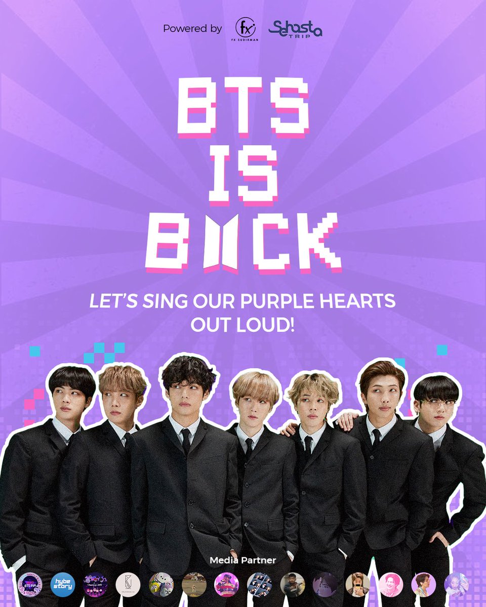 sehasta_trip's tweet photo. Powered by fX Sudirman & @sehasta_trip 

💜 BTS HOMECOMING PARTY 💜
Warmth returns — the long awaited year is here!

Mark your calendar, INDOMY ✨
📍Atrium F3, fX Sudirman
🗓️ 21 Juni 2025
🕰️ 14.00 - 17.30 WIB

THIS IS A FREE NORAEBANG EVENT! Nantikan juga kuis berhadiah official merch 🥳🎉

Buat yang cari barengan bisa gabung WAGnya di link https://t.co/RRYFg7ExuE. Yuk ajak ARMY bestie-mu buat nyanyi dan have fun bareng di momen istimewa ini 🥰 

#btshomecomingparty #btsarmy #indomy #방탄소년단 #fxsudirman17thanniversary