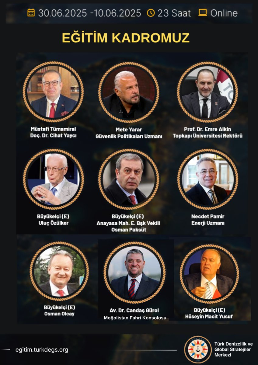 🌊 MAVİ VATAN GÜVENLİK, STRATEJİ VE DİPLOMASİ OKULU

"Mavi Vatan'ın Akıl ve Stratejiyle Savunusu Burada Başlar!"

📅 Tarih: 30 Haziran – 10 Temmuz 2025
🕒 Süre: Toplam 23 Saat
💻 Eğitim Türü: %100 Online
📜 Sertifika: e-Devlet Onaylı Resmî Katılım Sertifikası

🚨 NEDEN BU