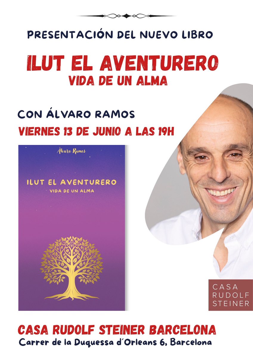 📚 Presentación del libro "Ilut el aventurero. Vida de un alma" de Álvaro Ramos.

📅 Hoy, viernes 13 de mayo

⏰ 19:00 h

📍 Casa Rudolf Steiner - Barcelona

📖 unoeditorial.com/libros/ilut-el…