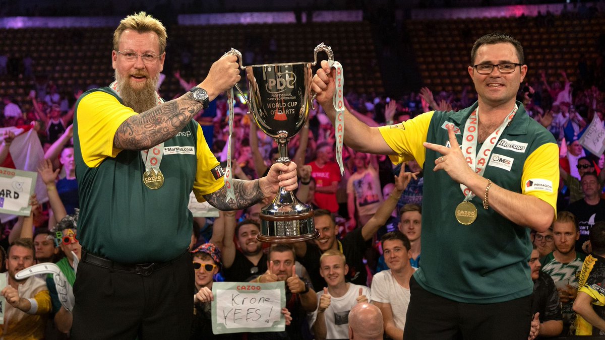 SWhitlock180's tweet image. 🇦🇺Ready for another tilt at the @BetVictor World Cup title!
One of my proudest achievements as a professional was winning it in 2022, and me and Damo will give it our all to do it again.
Bring it on!
@ModusDarts180 @Winmau @THEDJSHOP @EmpireFightingC @Darts_World