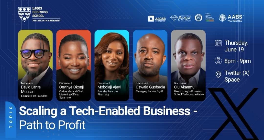 How do tech-enabled businesses in Africa scale and become profitable?

Hear from leading minds at our Twitter Space this Thursday, June 19, at 8 PM

🗣️ With: Olu Akanmu, Oswald Guobadia, Mobolaji Ajayi, Onyinye Okonji &amp; more.

🔗 Sign up: form.typeform.com/to/uuC71kOO

#StartupScaling
