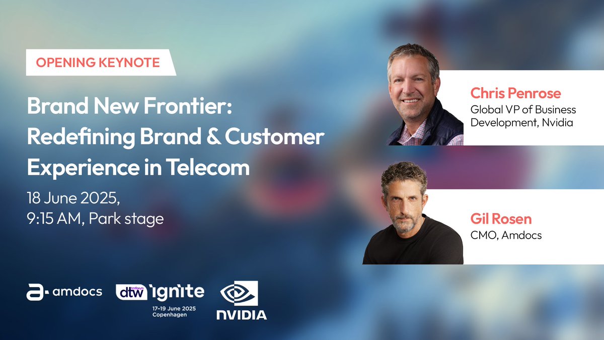 When AI becomes the first touchpoint for customer interactions, you know you need to step up your game and make sure it represents your brand authentically.

On June 18, I’ll be on stage at <a href="/tmforumorg/">TM Forum</a>'s DTW Copenhagen with the amazing Chris Penrose <a href="/nvidia/">NVIDIA</a>  to explore how we