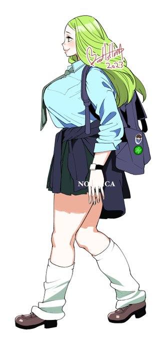 「ええい! 原作では緑色で統一されてるとか知ったことか!!!」と開き直って描いたJK豊穣がこちら。 