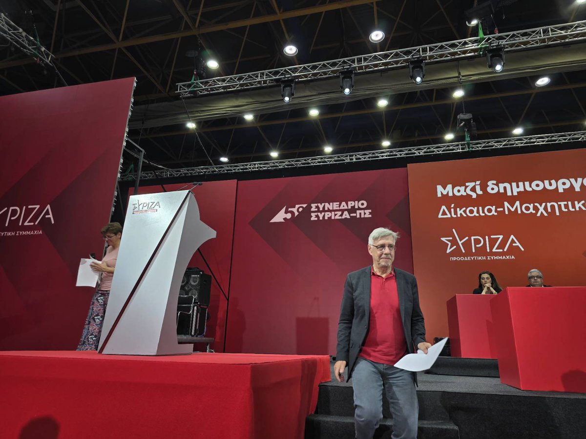 🇬🇷   Honoured to be in Athens for the <a href="/syriza_gr/">ΣΥΡΙΖΑ</a>  Congress!

🎙️ <a href="/WalterBaierEL/">Walter Baier</a> , President of the European Left:
“Europe must not forget the lessons of two world wars. From Trumpism to authoritarian populism, the forces of hate are trying to normalize racism, sexism, and
