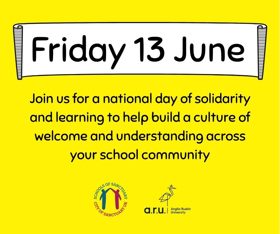 ARU New Routes Old Roots led by Jeannette Baxter (@rootsnew) on Twitter photo Happy <a href="/DayOfWelcome/">DayOfWelcome</a> Today 800+ schools across the UK are building communities of welcome for people seeking sanctuary.
Join us & use our FREE resources to support <a href="/RefugeeWeek/">Refugee Week 🧡</a> Register here: 👇👇👇
schools.cityofsanctuary.org/resources/a-da…
<a href="/SchsofSanctuary/">Schools of Sanctuary 🧡</a> <a href="/Schools_British/">British Council Schools</a> <a href="/NorfolkNEU/">NorfolkNEU</a> <a href="/vnetcic/">VNET Education CIC</a> Happy <a href="/DayOfWelcome/">DayOfWelcome</a> Today 800+ schools across the UK are building communities of welcome for people seeking sanctuary.
Join us & use our FREE resources to support <a href="/RefugeeWeek/">Refugee Week 🧡</a> Register here: 👇👇👇
schools.cityofsanctuary.org/resources/a-da…
<a href="/SchsofSanctuary/">Schools of Sanctuary 🧡</a> <a href="/Schools_British/">British Council Schools</a> <a href="/NorfolkNEU/">NorfolkNEU</a> <a href="/vnetcic/">VNET Education CIC</a>