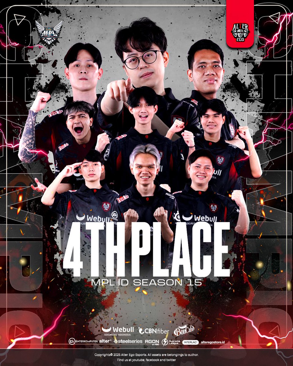AlterEgo_IDN's tweet photo. Champs!!

Terima kasih atas dukungan penuh kalian kepada tim Alter Ego Esports di gelaran MPL Indonesia Season 15 ini, mohon ma’af perjalanan kami terhenti setelah kami harus mengakui keunggulan dari GEEK FAM dengan skor akhir 3-0. 😔😭

#MLBB https://t.co/lNEvKaYiQI