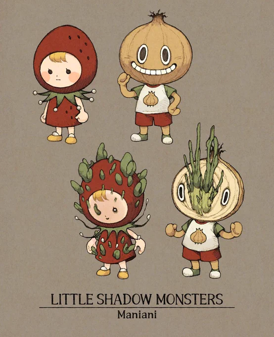 Strawberry and onion #LittleShadowMonsters