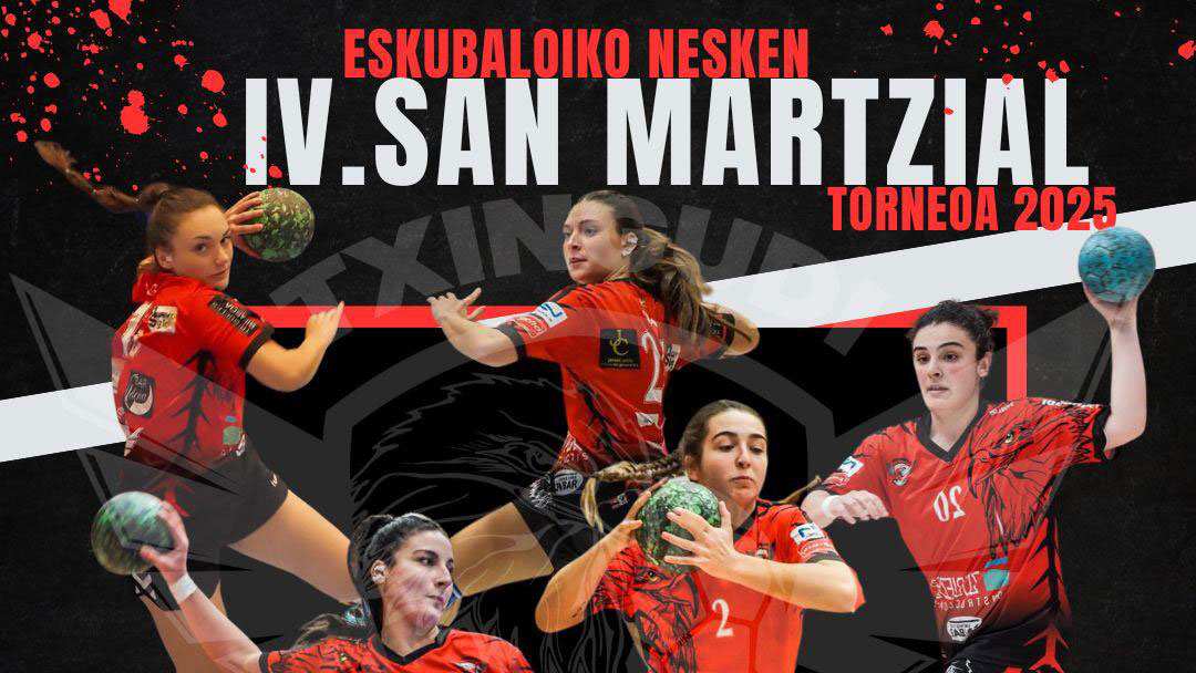 #IRUNEROLABURREAN | 🏆🤾🏽‍♀️ IV. “San Martzial” Nesken Eskubaloi Txapelketa hartuko du Artalekuk larunbatean <a href="/TxingudiTEK/">Txingudi Eskubaloia</a> 

🤾‍♂️Senior mailako 4 emakume talde eta haur mailako 2 talde lehiaketuko dira bertan

irunero.eus/iv-san-martzia…