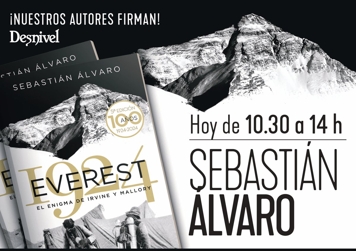 Editorial Desnivel (@editodesnivel) on Twitter photo Los autores de DESNIVEL firman en la @FLMadrid25 casetas nº 178-179. SEBASTIÁN ÁLVARO hoy, 14 de junio, de 10.30 a 14 h.
<a href="/libdesnivel/">Librería Desnivel</a> <a href="/sebas_alvaro/">Sebastian Alvaro</a> Los autores de DESNIVEL firman en la @FLMadrid25 casetas nº 178-179. SEBASTIÁN ÁLVARO hoy, 14 de junio, de 10.30 a 14 h.
<a href="/libdesnivel/">Librería Desnivel</a> <a href="/sebas_alvaro/">Sebastian Alvaro</a>