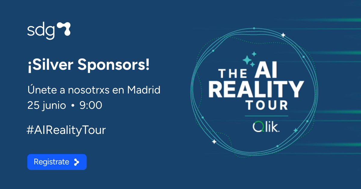 ¿Estás preparadx para ver cómo la #InteligenciaArtificial se convierte en decisiones reales? Este 25 de junio SDG Group estará presente en el #QlikTourMadrid2025 como #SilverSponsors… ¡y tú no te lo puedes perder! Regístrate ya 👉hubs.li/Q03rRtwY0 #SDGGroup <a href="/Qlik_ES/">Qlik Ibérica</a>