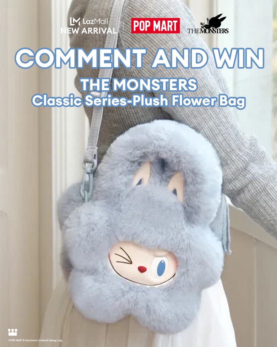 ✨GIVEAWAY ALERT!✨ Win THE MONSTERS CLASSIC SERIES - Plush Flower Bag  👜🌸

1️⃣ Follow POP MART on Lazada  👉   lzd.co/POPMARTOfficia…
2️⃣ Comment where you'd take this adorable flower bag  including the hashtags #LazadaPH and #POPMART

Unlimited entries allowed! Laz gooo~