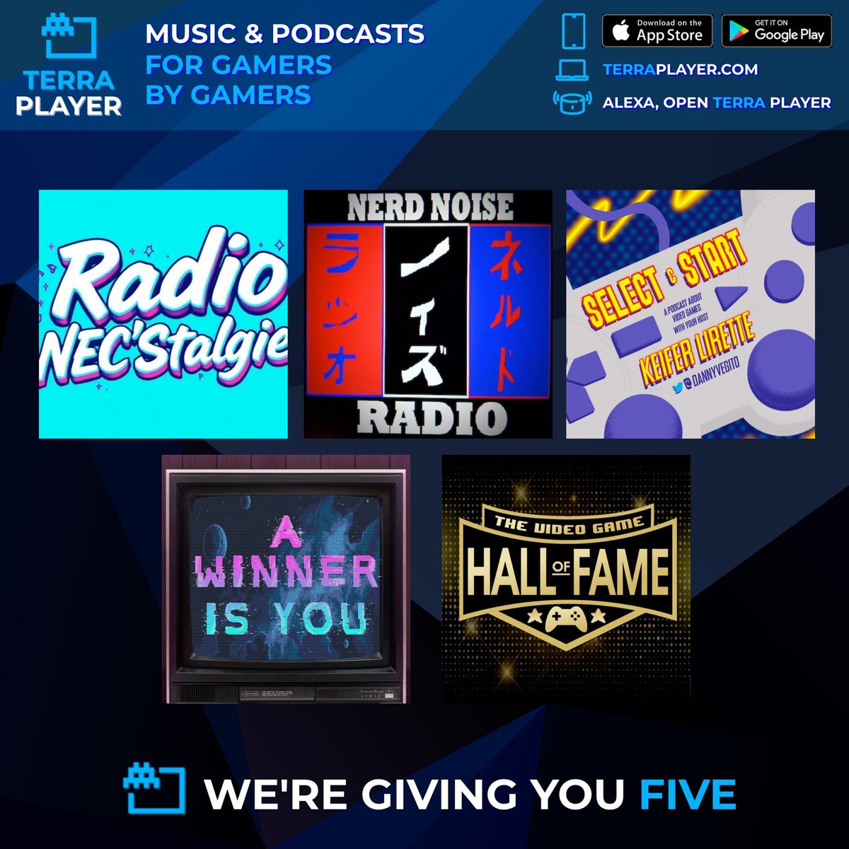 Terra Player (@terraplayerapp) on Twitter photo We're giving you five as we welcome a radio station and four shows to Terra Player!
📻 <a href="/NECStalgie/">Radio NEC'Stalgie</a>
🔊 @nerdnoiseradio
🔊 <a href="/SelectPodStart/">Select and Start</a>
🔊 <a href="/WinnerIsYouPod/">A Winner is You Podcast</a>
🔊 <a href="/VG_HOF/">The Video Game Hall of Fame</a>
terraplayer.com/news/2025/06/w… We're giving you five as we welcome a radio station and four shows to Terra Player!
📻 <a href="/NECStalgie/">Radio NEC'Stalgie</a>
🔊 @nerdnoiseradio
🔊 <a href="/SelectPodStart/">Select and Start</a>
🔊 <a href="/WinnerIsYouPod/">A Winner is You Podcast</a>
🔊 <a href="/VG_HOF/">The Video Game Hall of Fame</a>
terraplayer.com/news/2025/06/w…
