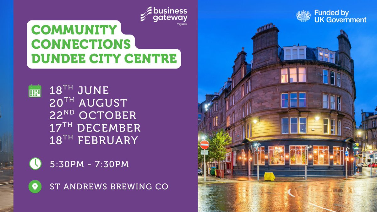 📢 Calling all Dundee dreamers, doers &amp; go-getters!

Got a business idea brewing? Community Connections is your laid-back, drop-in hangout for business owners, freelancers, and entrepreneurs in Dundee City Centre.

Find out more here 👉 ow.ly/5slf50W4Uh3