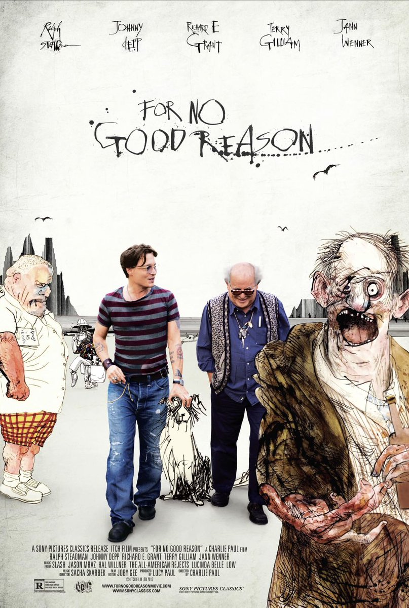 Movie Night: lights dim, snacks vanish, reality unravels. Tonight’s pick—For No Good Reason, where  ink bleeds, bites, and bellows. Not a film. A full-blown splatter of truth and madness. 

#MovieNight #ForNoGoodReason #RalphSteadman