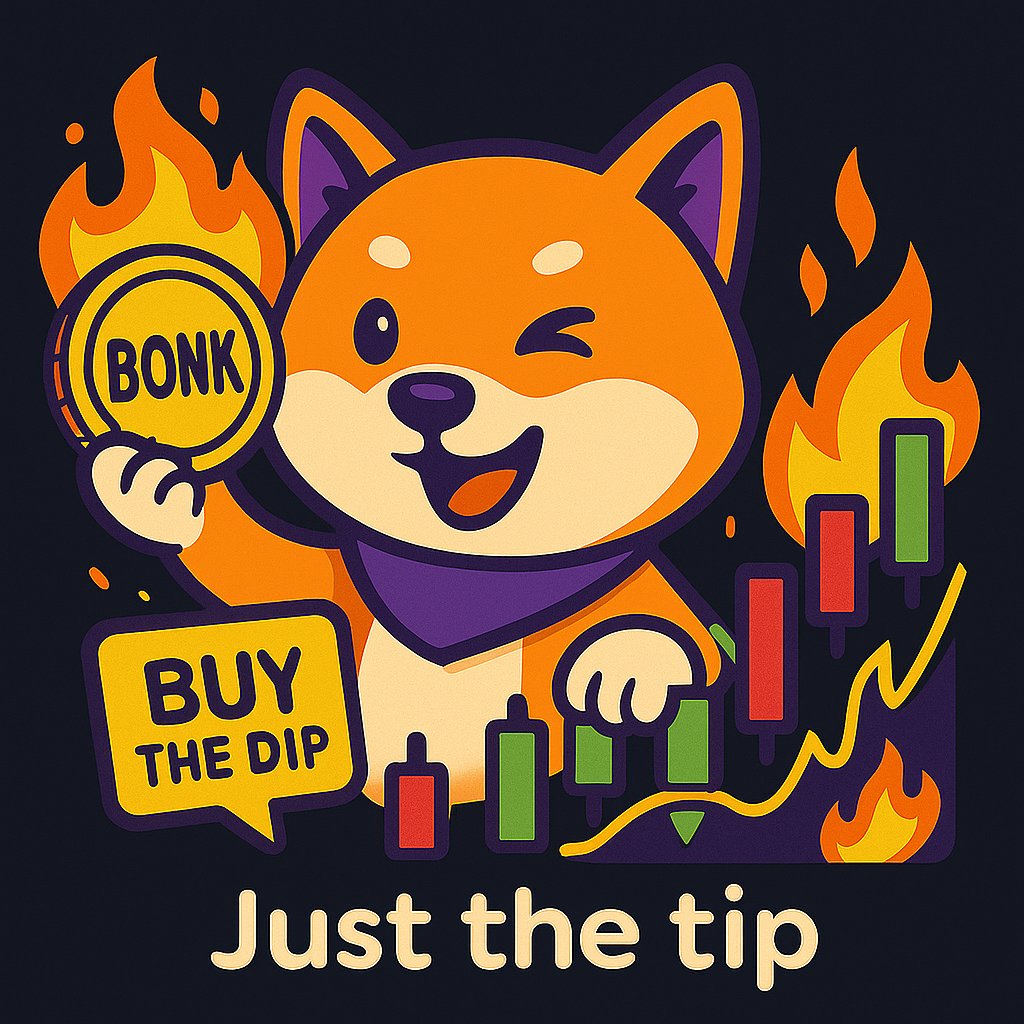 The only tipping platform that burns tokens and buys the dip for you.

Tip in SOL → $BONK is market-bought → a slice gets burned 🔥

bonktip.me

Just the tip 😏

#Crypto
#Solana
#BuyTheDip