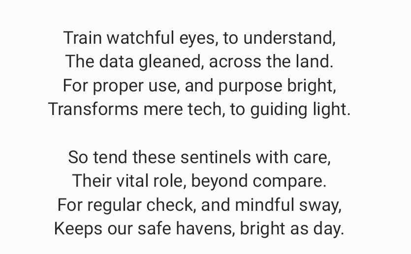 tsCTzen's tweet image. The watchful lens, a silent eye
Observing all that passes by
A guardian unseen, a digital gaze
Protecting nights &amp;amp; marking days

Train watchful eyes, to understand
The data gleaned, across the land
For proper use, &amp;amp; purpose bright
Transforms mere tech, to guiding light

#ccCamera