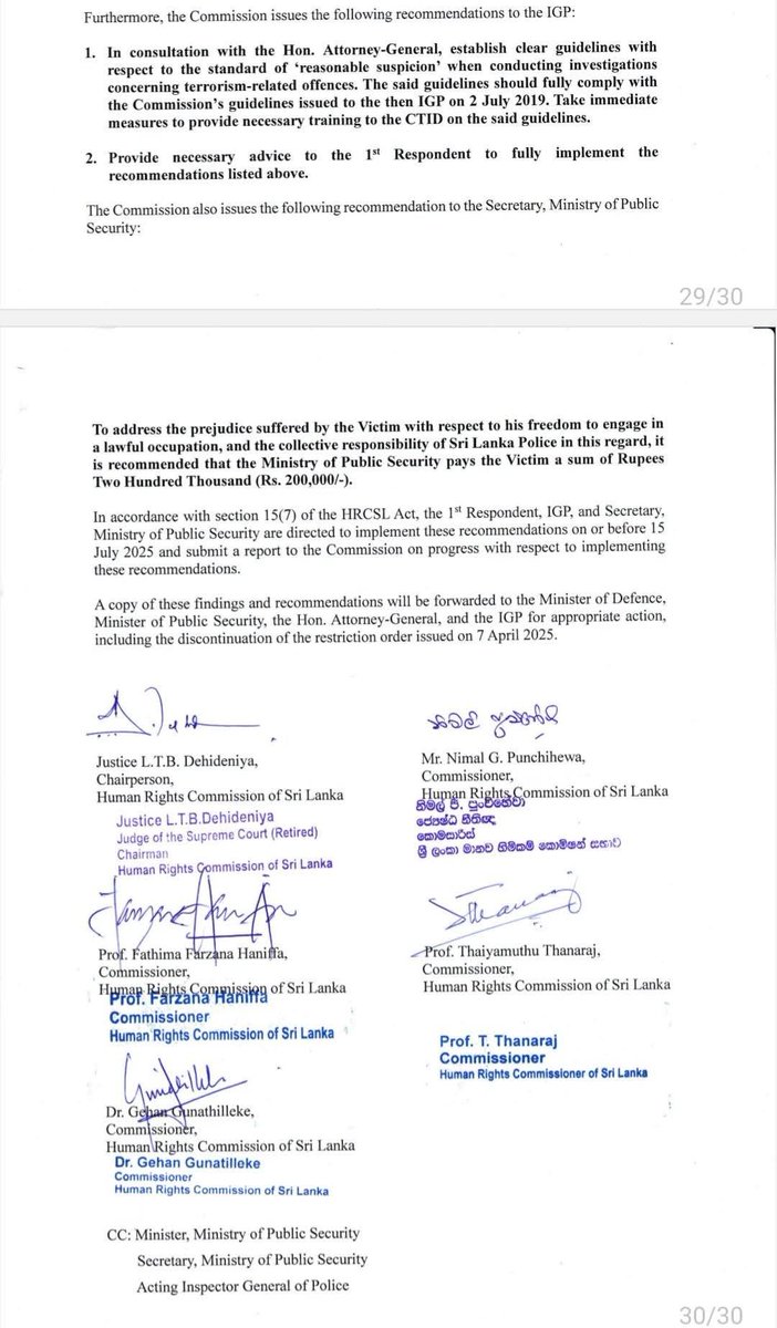 Sri Lanka Human Rights Commission has ruled that the Terrorist Investigation Division has violated the human rights of Mohammad Rashdi by arresting and detaining him under the Terrorism Act for pasting a sticker saying #FuckIsrael.

#FreePalestine 🇵🇸❤️✊🏾 
#SriLanka #LKA