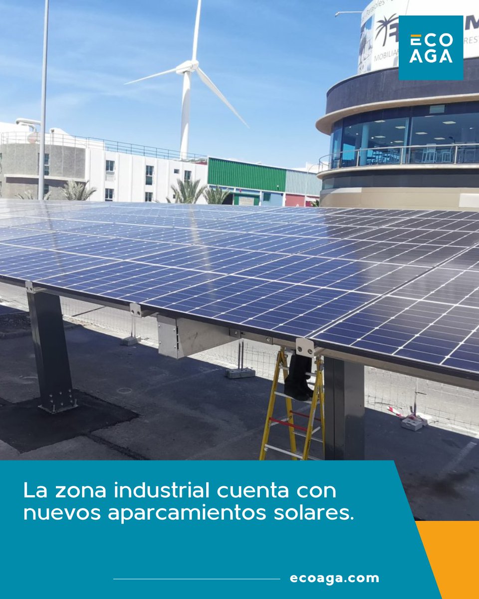 🌞 ECOAGA instala 2 marquesinas solares en la calle Zapote.

🔋Potencia: 97,5 kW
☀️249 módulos fotovoltaicos
🚗Sombra para 32 coches y 8 motos
🌱190.570 kWh/año
♻️Equivale a 56 hogares y evita +41 t de CO₂
🔌Energía para alumbrado y recarga eléctrica.

#ZonaIndustrialArinaga