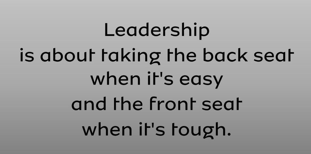 It’s a reminder that leadership is not just about authority and great leaders should know when to support from behind and when to lead from the front.