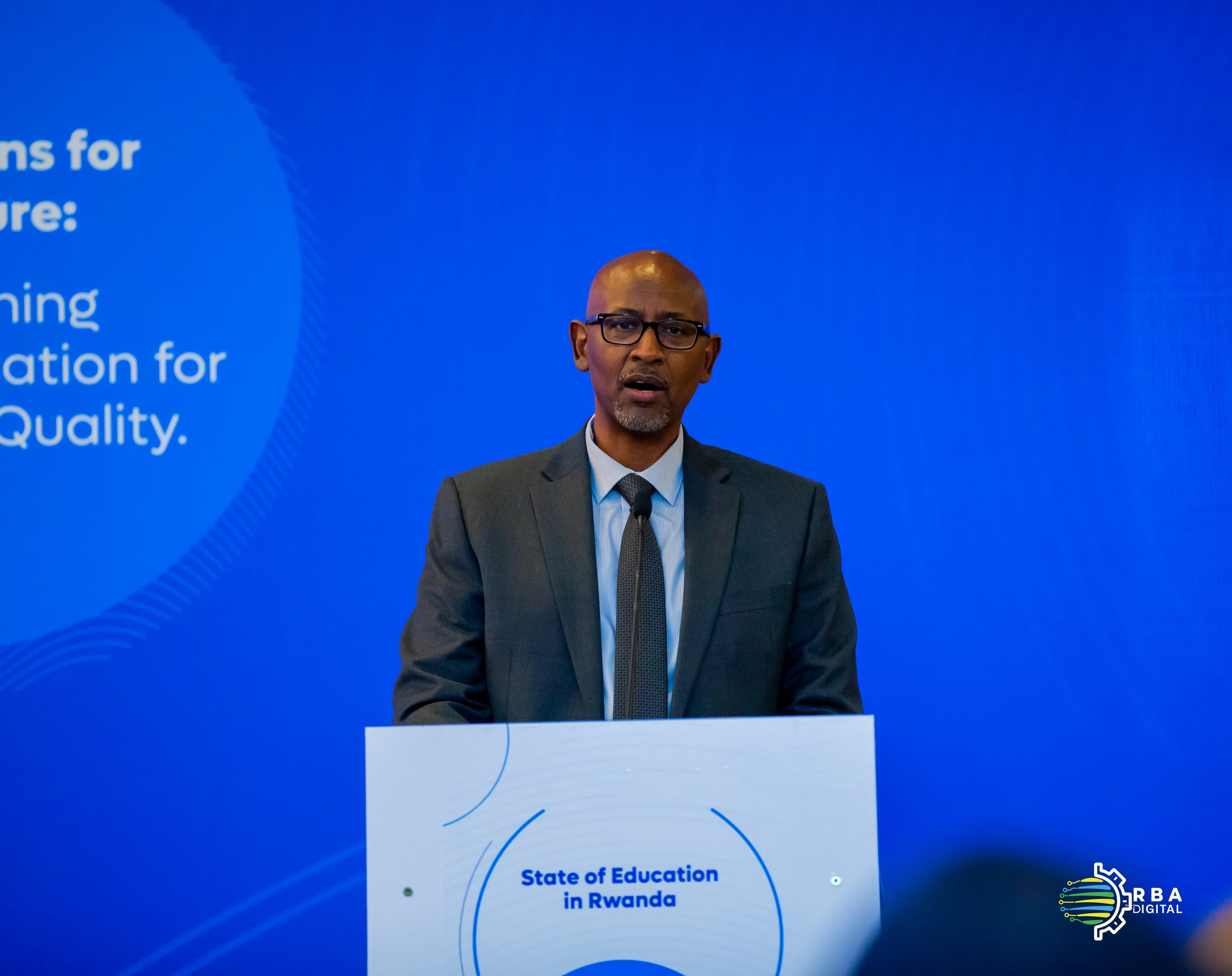 Minister Joseph Nsengimana addressing stakeholders at the education summit