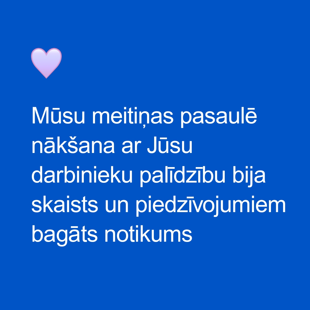 Mūsu pacientu teiktais paldies ir lielākā dāvana ❤️

Paldies - tas nav tikai vārds. Tas katru dienu mums kalpo kā atgādinājums, kāpēc esam šeit un kāpēc darām to, ko darām.

Sveiciens visiem kolēģiem Medicīnas darbinieku dienā!