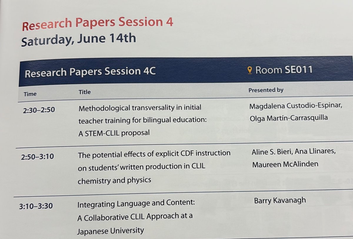 UAMCLIL's tweet image. Exciting news! ✨
DisLitAs-CLIL will be presenting two papers at World CLIL tomorrow!
See more details below ⬇️