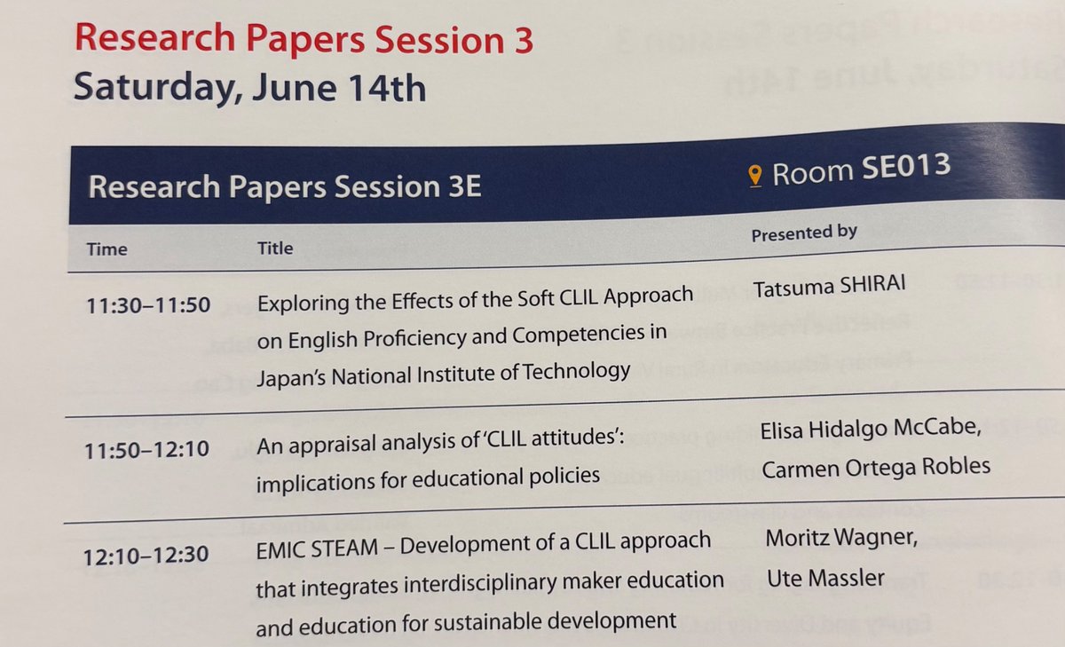 UAMCLIL's tweet image. Exciting news! ✨
DisLitAs-CLIL will be presenting two papers at World CLIL tomorrow!
See more details below ⬇️