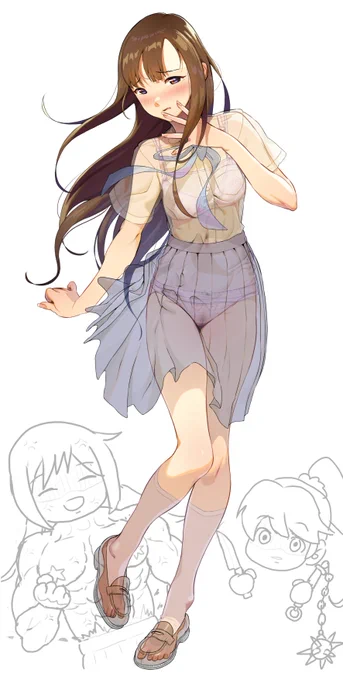 さっきのリプに入りきらなかった透かしてみたやつです。透視ってエッチですよね。
