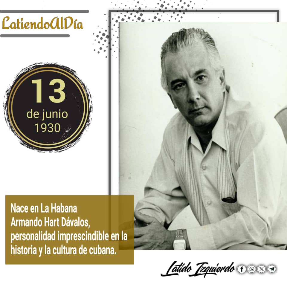 Latido Izquierdo (@latido_izquierd) on Twitter photo 🤚"Latiendo al Día" 🇨🇺
Aniversario 95 del natalicio de Armando Hart Dávalos, prestigioso intelectual y político, martiano, fidelista, marxista, con una extensa labor dedicada a la Revolución.
👉 Desde <a href="/Latido_Izquierd/">Latido Izquierdo</a> le rendimos merecido homenaje.
#CubaViveEnSuHistoria 🤚"Latiendo al Día" 🇨🇺
Aniversario 95 del natalicio de Armando Hart Dávalos, prestigioso intelectual y político, martiano, fidelista, marxista, con una extensa labor dedicada a la Revolución.
👉 Desde <a href="/Latido_Izquierd/">Latido Izquierdo</a> le rendimos merecido homenaje.
#CubaViveEnSuHistoria
