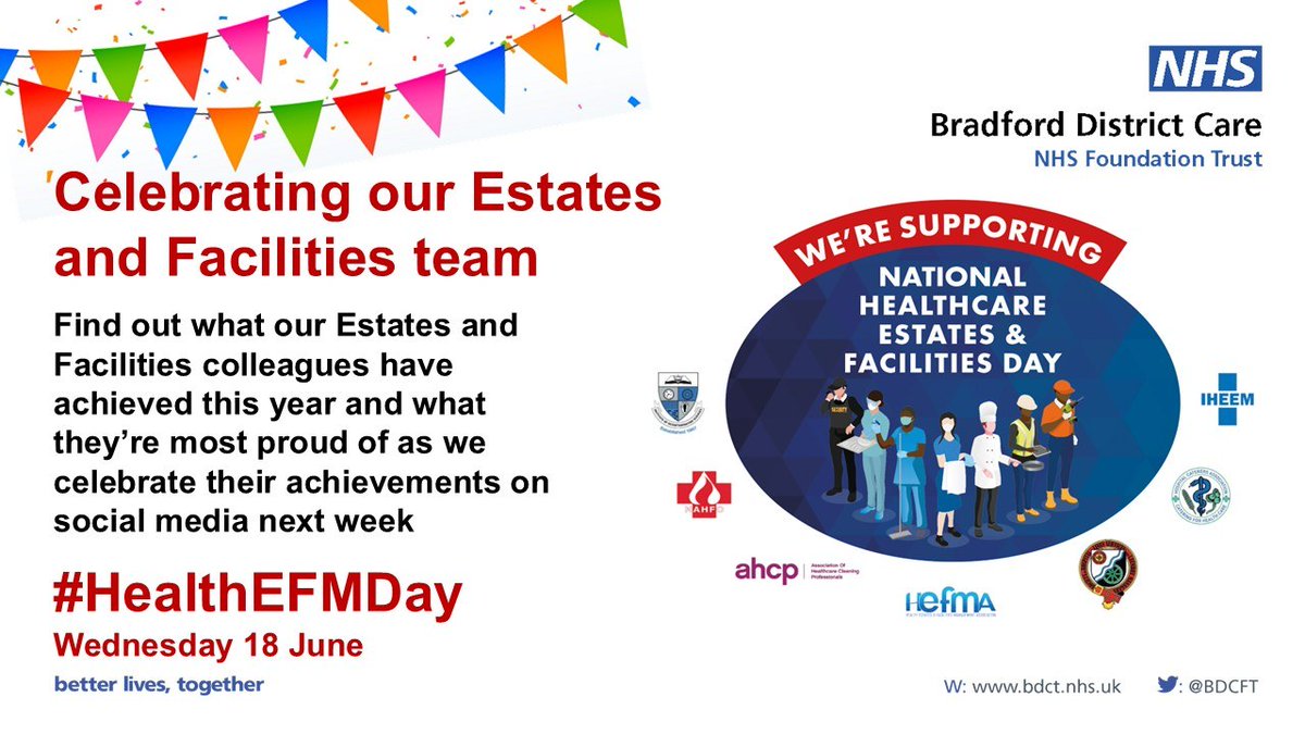 Our Estates and Facilities team handles lots of jobs you may not think about, but which keep our Trust clean, catered, checked, maintained and refurbished – to name just a few of their daily tasks. Next week we're celebrating the work of these hidden heroes. #HealthEFMDay