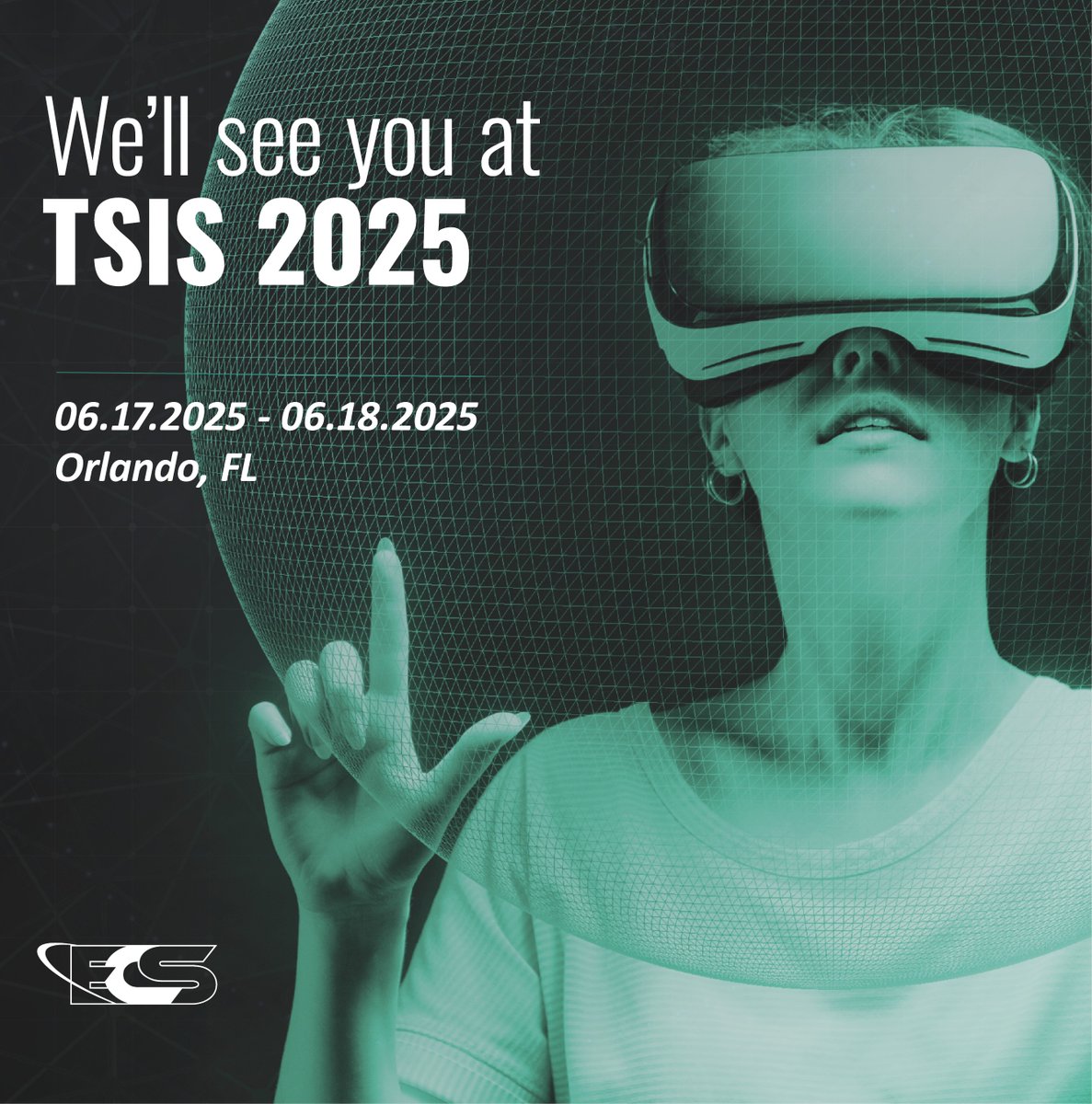 Don’t miss ECS at the 2025 Training &amp; Simulation Industry Symposium TSIS next week, June 17–18 at the Rosen Centre Hotel in Orlando, Florida.

ntsa.org/events/2025/6/…