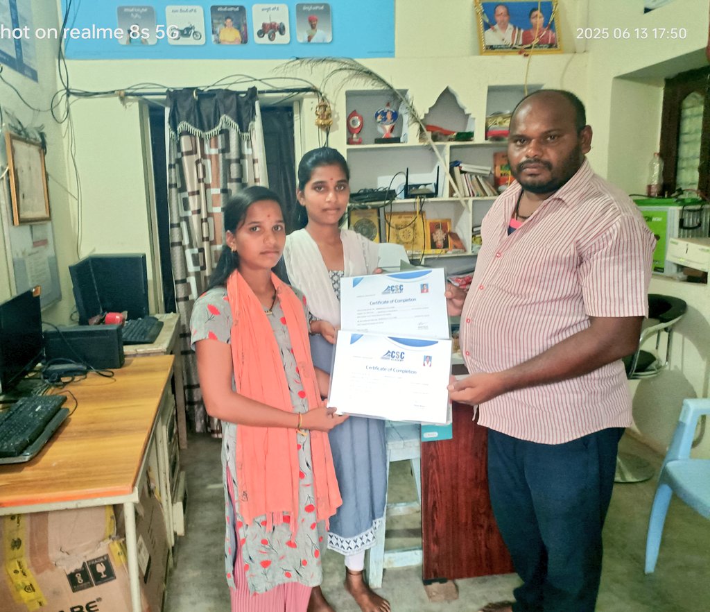 kashokgouddr's tweet image. CSC. BCC COURSE COMPLETED TODAY successful   NAGARKURNOOL DIST Telangana state @csc_ceo @CSCegov_ @_DigitalIndia @cscacademy @Cscacademy6Csc @CSCTelangana
