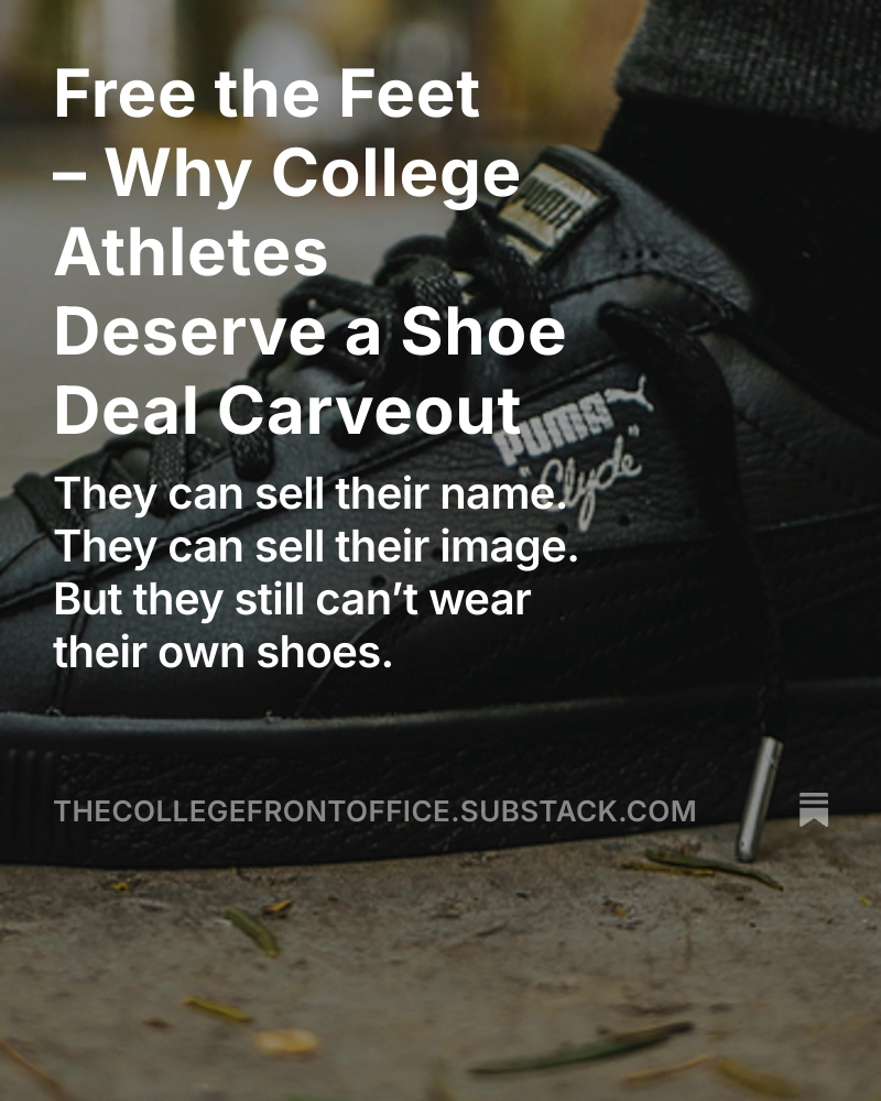 College athletics is professionalizing, but without a players' union, schools and the NCAA can still restrict their players without a seat at the bargaining table

Read: open.substack.com/pub/thecollege…