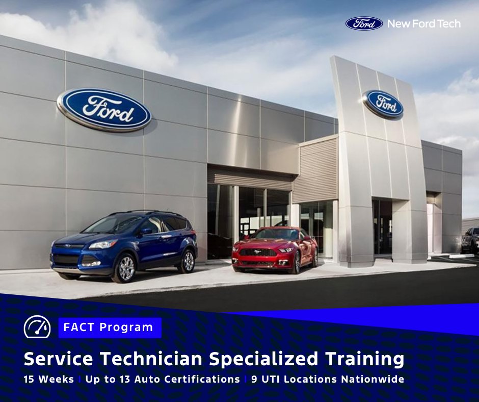 New Ford Tech (@newfordtech) on Twitter photo #FordFACT - Train to work at a Ford dealership or Lincoln retailer! π§πβ
π§ Earn up to 13 automotive tech certificates
π§ 9 <a href="/UTITweet/">Universal Technical Institute</a> campuses in the U.S.
π§ 15-week specialized training
Learn more β‘ spr.ly/6016NvP0u #FordFACT - Train to work at a Ford dealership or Lincoln retailer! π§πβ
π§ Earn up to 13 automotive tech certificates
π§ 9 <a href="/UTITweet/">Universal Technical Institute</a> campuses in the U.S.
π§ 15-week specialized training
Learn more β‘ spr.ly/6016NvP0u