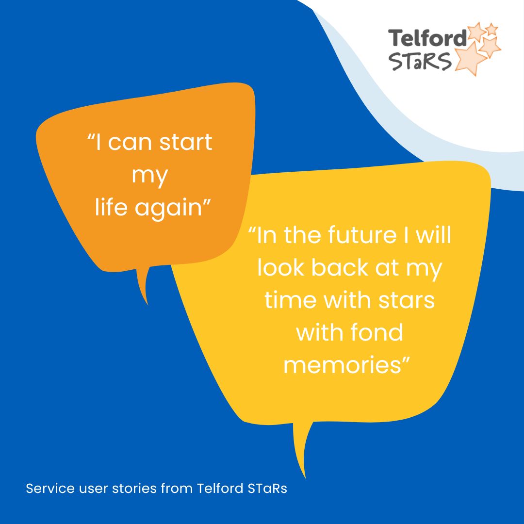 Telford STaRS (@telfordstars) on Twitter photo Today we are sharing some of our care opinion reviews.
💬 “I can start my life again”
💬 “In the future I will look back at my time with stars with fond memories”.
These are just a few of the experiences shared with us. Find more on <a href="/careopinion/">Care Opinion</a> Today we are sharing some of our care opinion reviews.
💬 “I can start my life again”
💬 “In the future I will look back at my time with stars with fond memories”.
These are just a few of the experiences shared with us. Find more on <a href="/careopinion/">Care Opinion</a>